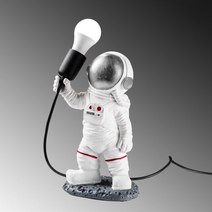 Candeeiro infantil ASTRONAUT 1xE27/40W/230V prateado/branco