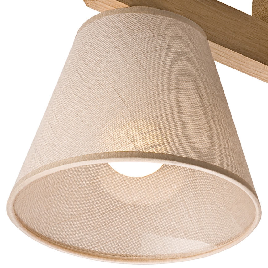 Candeeiro integrado ANTONIO 3xE14/40W/230V carvalho