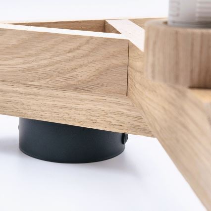 Candeeiro integrado ANTONIO 3xE14/40W/230V carvalho