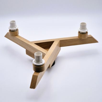 Candeeiro integrado ANTONIO 3xE14/40W/230V carvalho