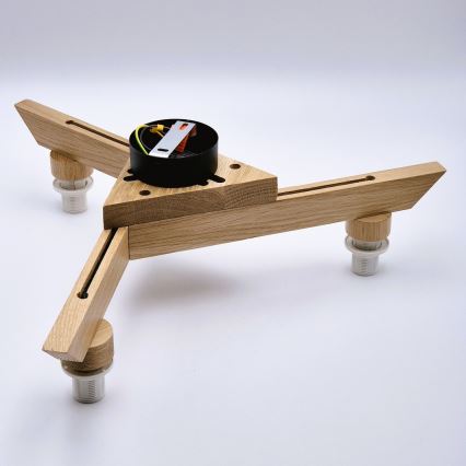 Candeeiro integrado ANTONIO 3xE14/40W/230V carvalho