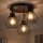 Candeeiro integrado AUDREY 3xE27/60W/230V preto