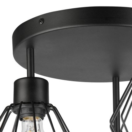 Candeeiro integrado AUDREY 3xE27/60W/230V preto