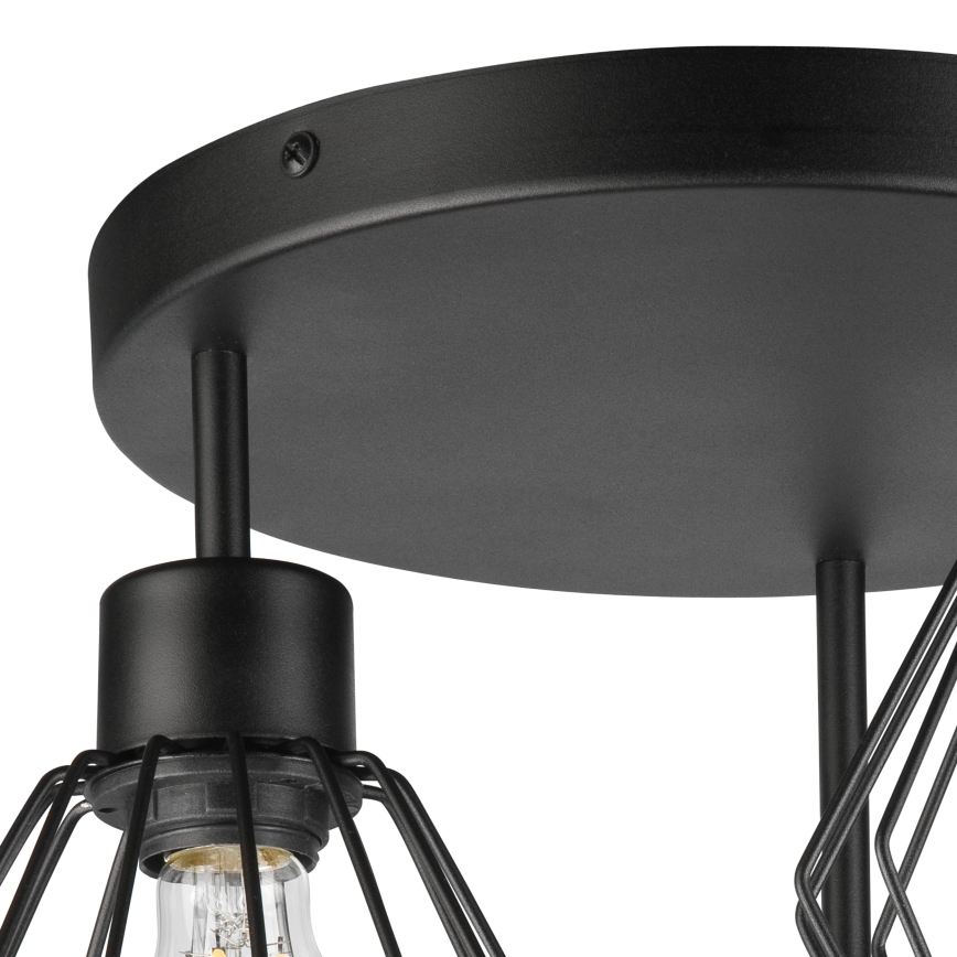 Candeeiro integrado AUDREY 3xE27/60W/230V preto