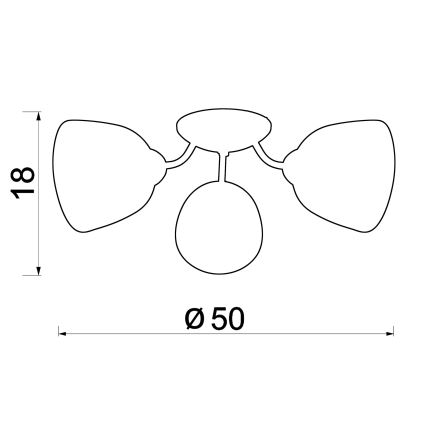 Candeeiro integrado AVIA 3xE27/15W/230V