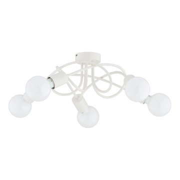 Candeeiro integrado BOSTON 5xE27/15W/230V creme