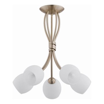 Candeeiro integrado BUENA 5xE14/10W/230V dourado