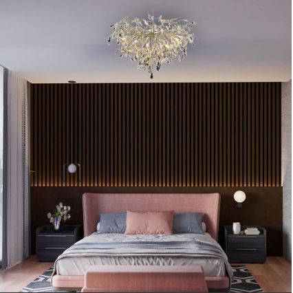 Candeeiro integrado de cristal 12xG9/40W/230V cromado brilhante