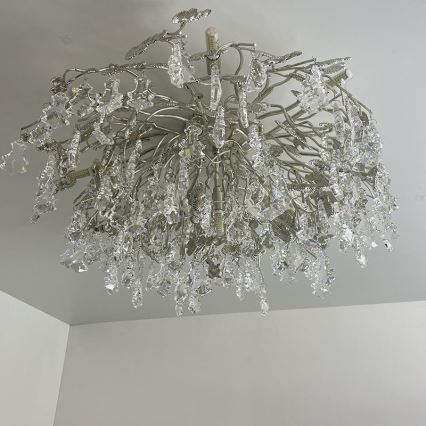 Candeeiro integrado de cristal 12xG9/40W/230V cromado brilhante