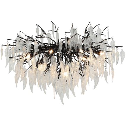 Candeeiro integrado de cristal 12xG9/40W/230V preto