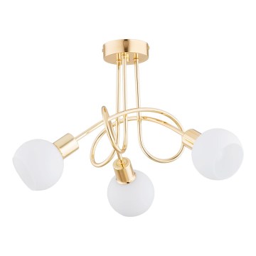 Candeeiro integrado ERYKA 3xE14/10W/230V dourado