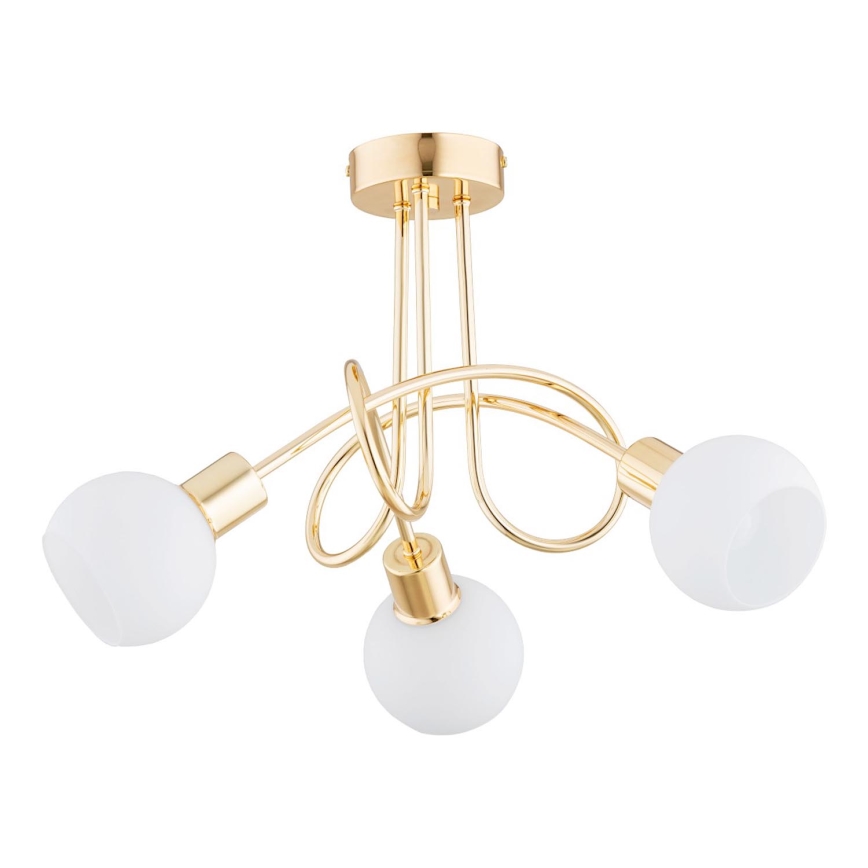 Candeeiro integrado ERYKA 3xE14/10W/230V dourado