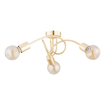 Candeeiro integrado FARTA 3xE27/60W/230V dourado