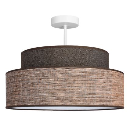 Candeeiro integrado GRACE 1xE27/60W/230V diâmetro 40 cm castanho/bege