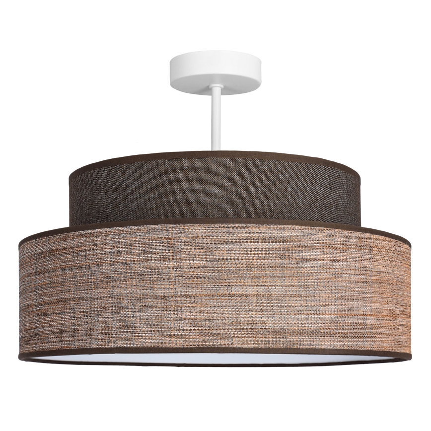 Candeeiro integrado GRACE 1xE27/60W/230V diâmetro 40 cm castanho/bege
