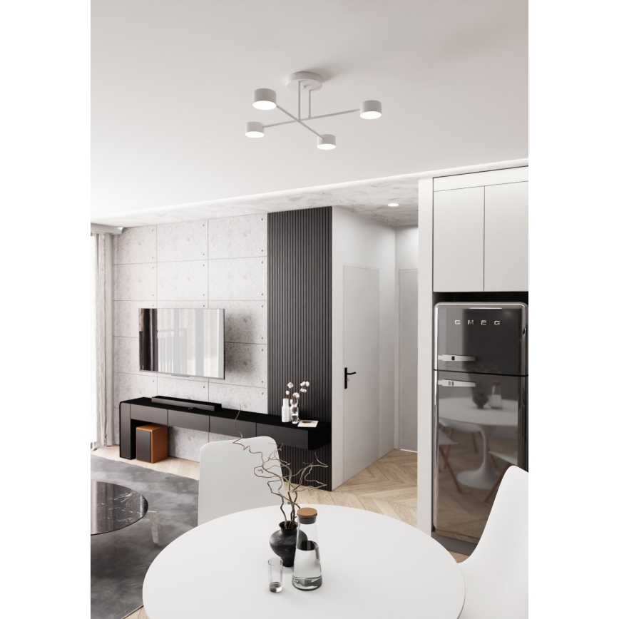 Candeeiro integrado HALO 4xGX53/10W/230V branco