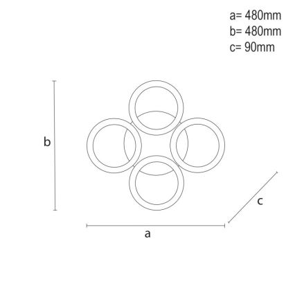 Candeeiro integrado LED com regulação LED/55W/230V 3000-6500K + comando