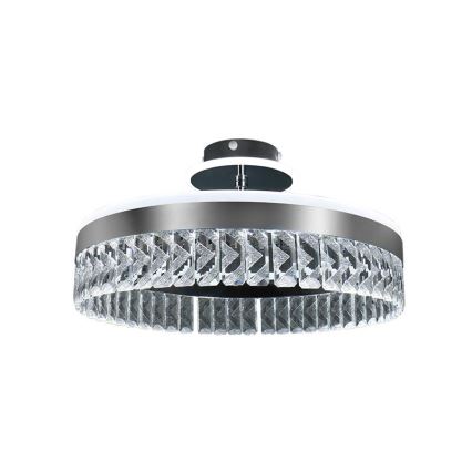 Lustre em cristal de superfície regulável LED/75W/230V 3000-6500K cromado mate + comando