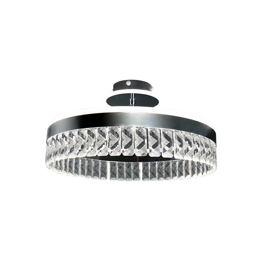 Lustre em cristal de superfície regulável LED/75W/230V 3000-6500K cromado mate + comando