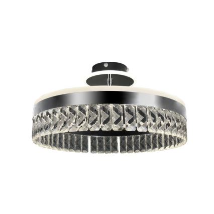 Lustre em cristal de superfície regulável LED/75W/230V 3000-6500K cromado mate + comando