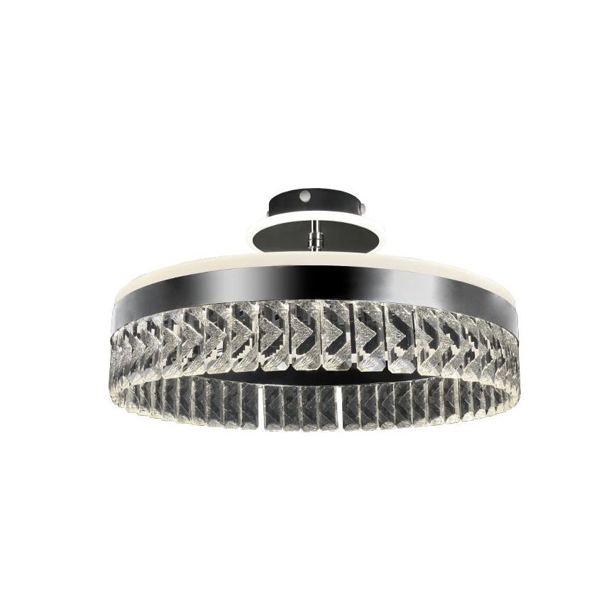 Lustre em cristal de superfície regulável LED/75W/230V 3000-6500K cromado mate + comando