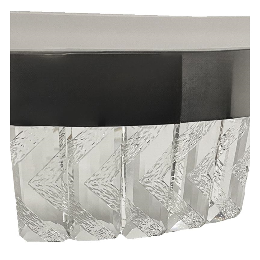 Lustre em cristal de superfície regulável LED/75W/230V 3000-6500K cromado mate + comando