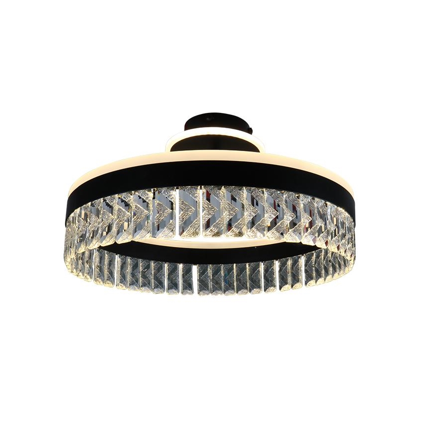Candeeiro de cristal integrado LED com regulação LED/75W/230V 3000-6500K preto + comando