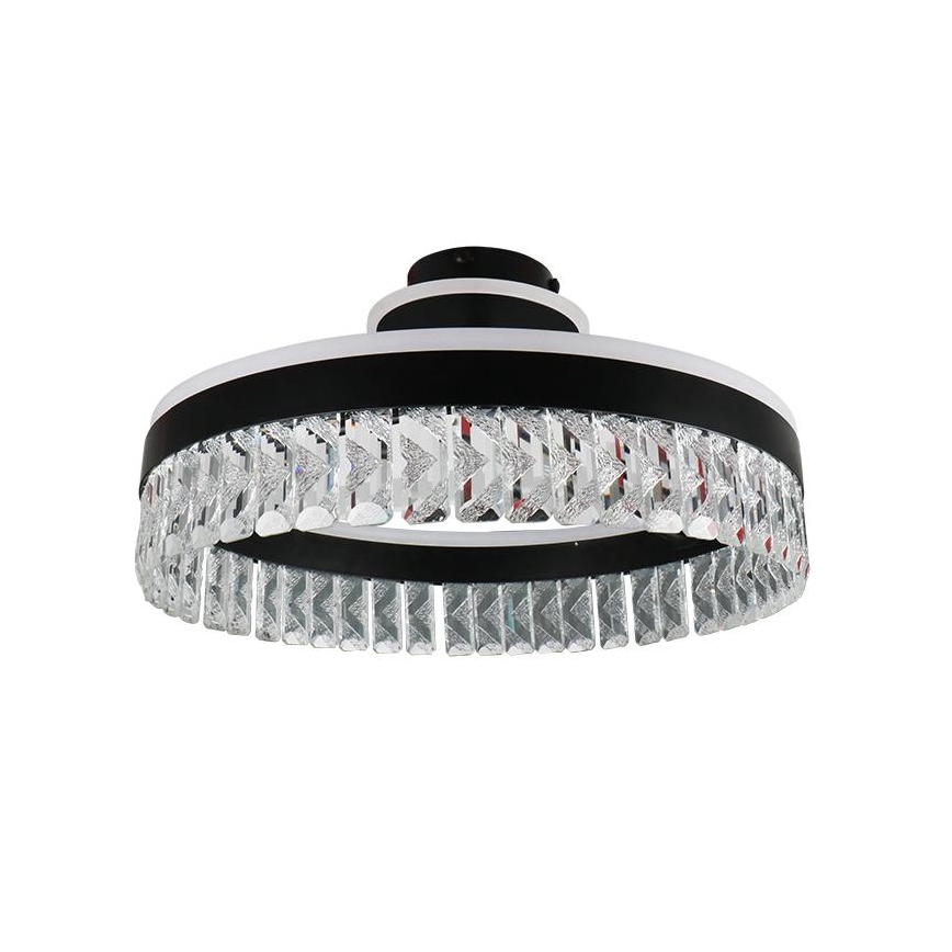 Candeeiro de cristal integrado LED com regulação LED/75W/230V 3000-6500K preto + comando