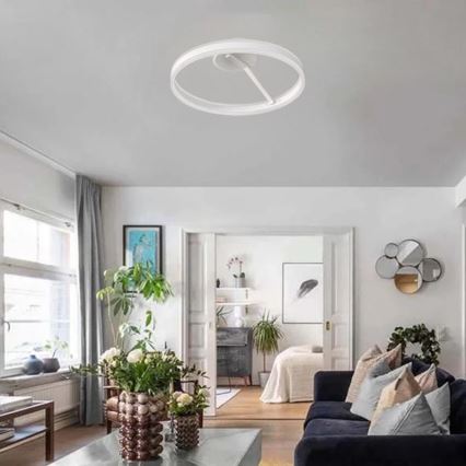 Candeeiro integrado LED com regulação LED/86W/230V 3000-6500K branco + comando