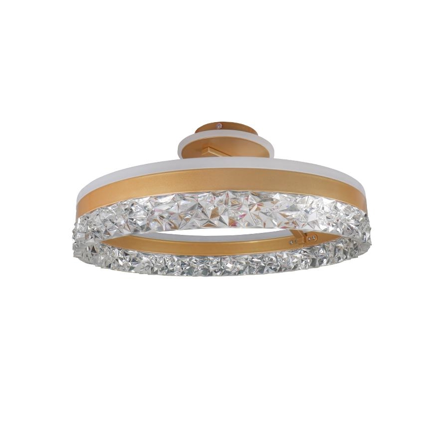Candeeiro integrado LED com regulação LED/86W/230V 3000-6500K dourado + comando