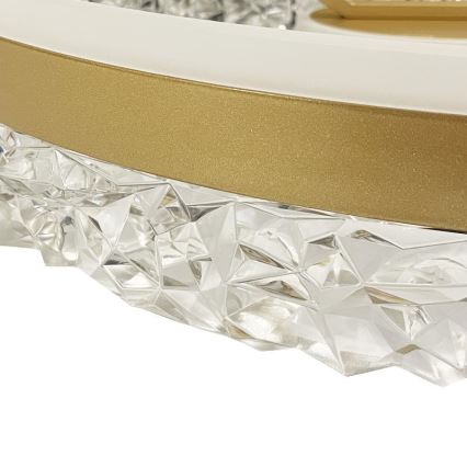 Candeeiro integrado LED com regulação LED/86W/230V 3000-6500K dourado + comando