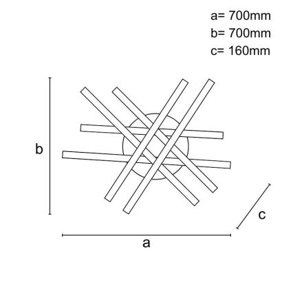 Candeeiro integrado LED com regulação LED/90W/230V 3000-6500K + comando