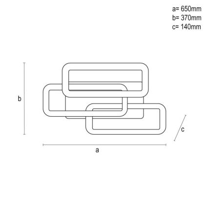 Candeeiro integrado LED com regulação LED/90W/230V 3000-6500K + comando