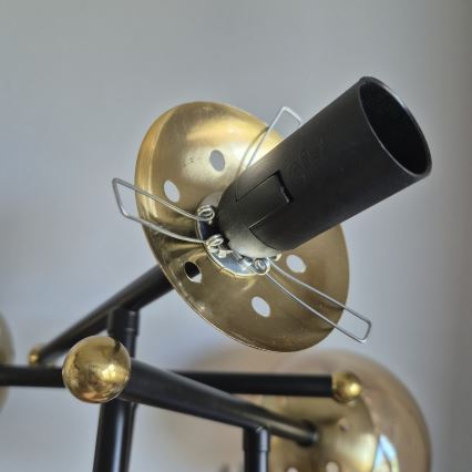 Candeeiro integrado MALENA 3xE14/5W/230V dourado/preto/fumado bege