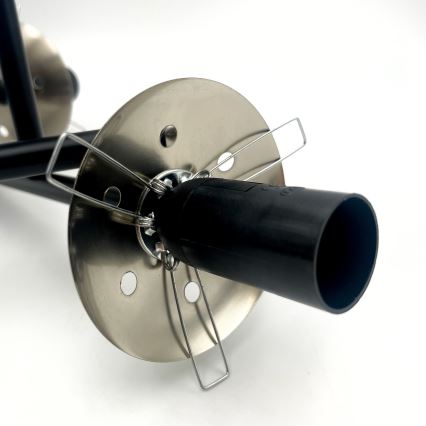 Candeeiro integrado MALENA 3xE14/5W/230V preto/fumado