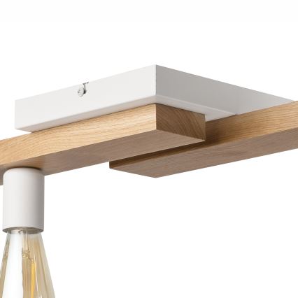 Candeeiro integrado MATTE 2xE27/15W/230V + 3xG9/5W/230V branco/carvalho