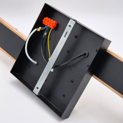 Candeeiro integrado MATTE 2xE27/15W/230V + 3xG9/5W/230V preto/carvalho