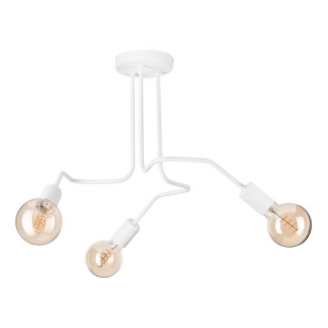 Candeeiro integrado MATYLDA 3xE27/60W/230V branco