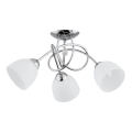 Candeeiro integrado MODENA 3xE27/60W/230V cromado brilhante/branco
