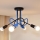 Candeeiro integrado OXFORD 4xE27/15W/230V preto/azul