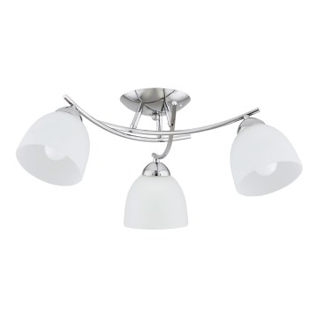 Candeeiro integrado SEVA 3xE27/15W/230V cromado brilhante