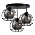 Candeeiro integrado SOLO BLACK 3xE27/60W/230V diâmetro 30 cm