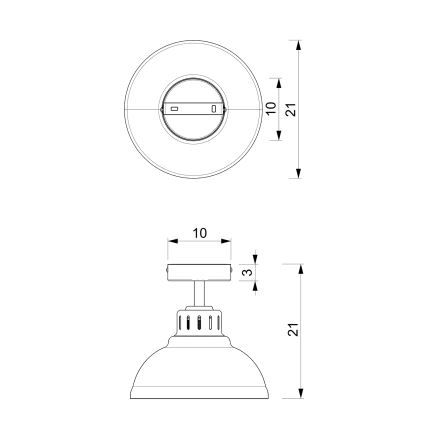 Candeeiro integrado SVEN 1xE27/15W/230V bege