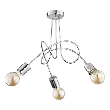 Candeeiro integrado TANGO 3xE27/15W/230V cromado brilhante