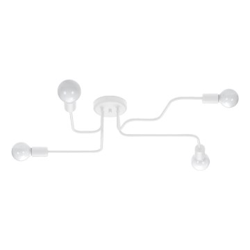 Candeeiro integrado VECTOR 4xE27/15W/230V branco