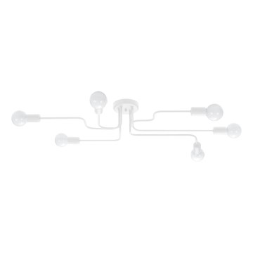 Candeeiro integrado VECTOR 6xE27/15W/230V branco