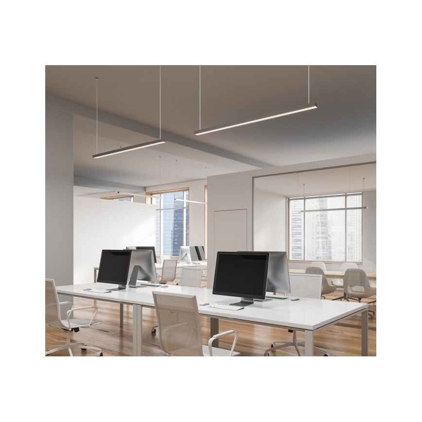 Luminária de teto LED KOLINE, montável em superfície ou pendente, LED/40W/230V 3000/4000/6500K 120 cm branca