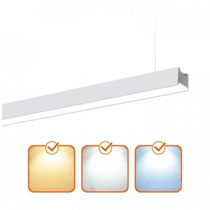 Luminária de teto LED KOLINE, montável em superfície ou pendente, LED/40W/230V 3000/4000/6500K 120 cm branca