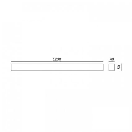 Luminária de teto LED KOLINE, montável em superfície ou pendente, LED/40W/230V 3000/4000/6500K 120 cm branca