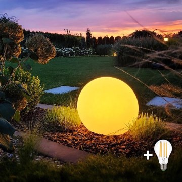 Candeeiro LED exterior GLOBO 1xE27/11W/230V Ø 30 cm IP44